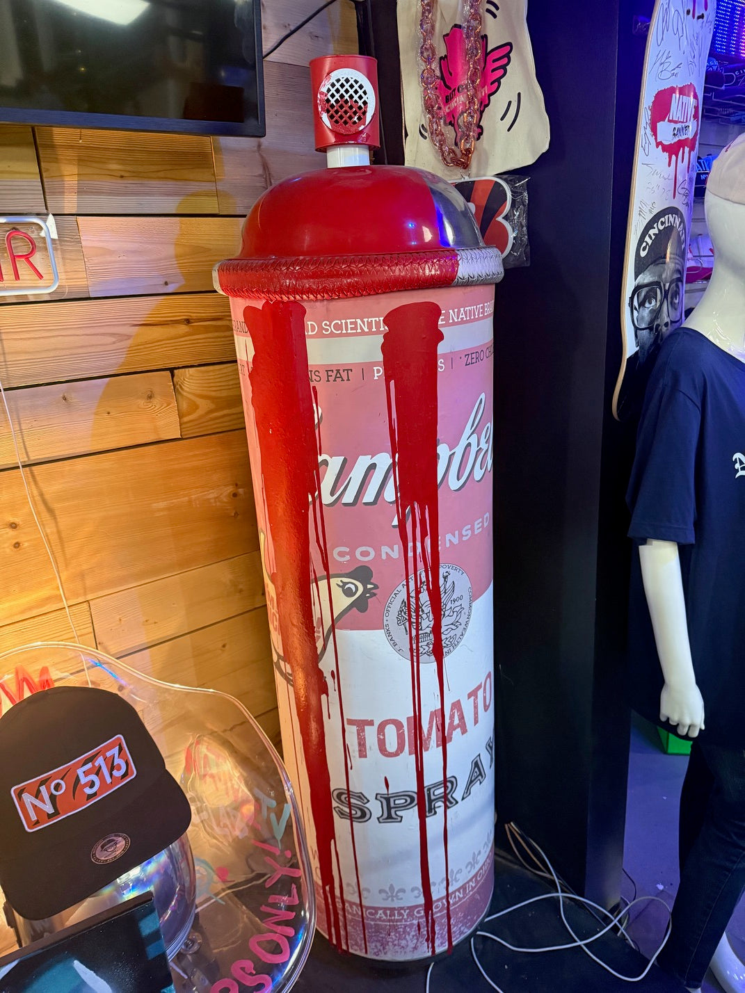 6 FOOT CAMPBELLS TOMATO SPRAY CAN *1 OF A KIND