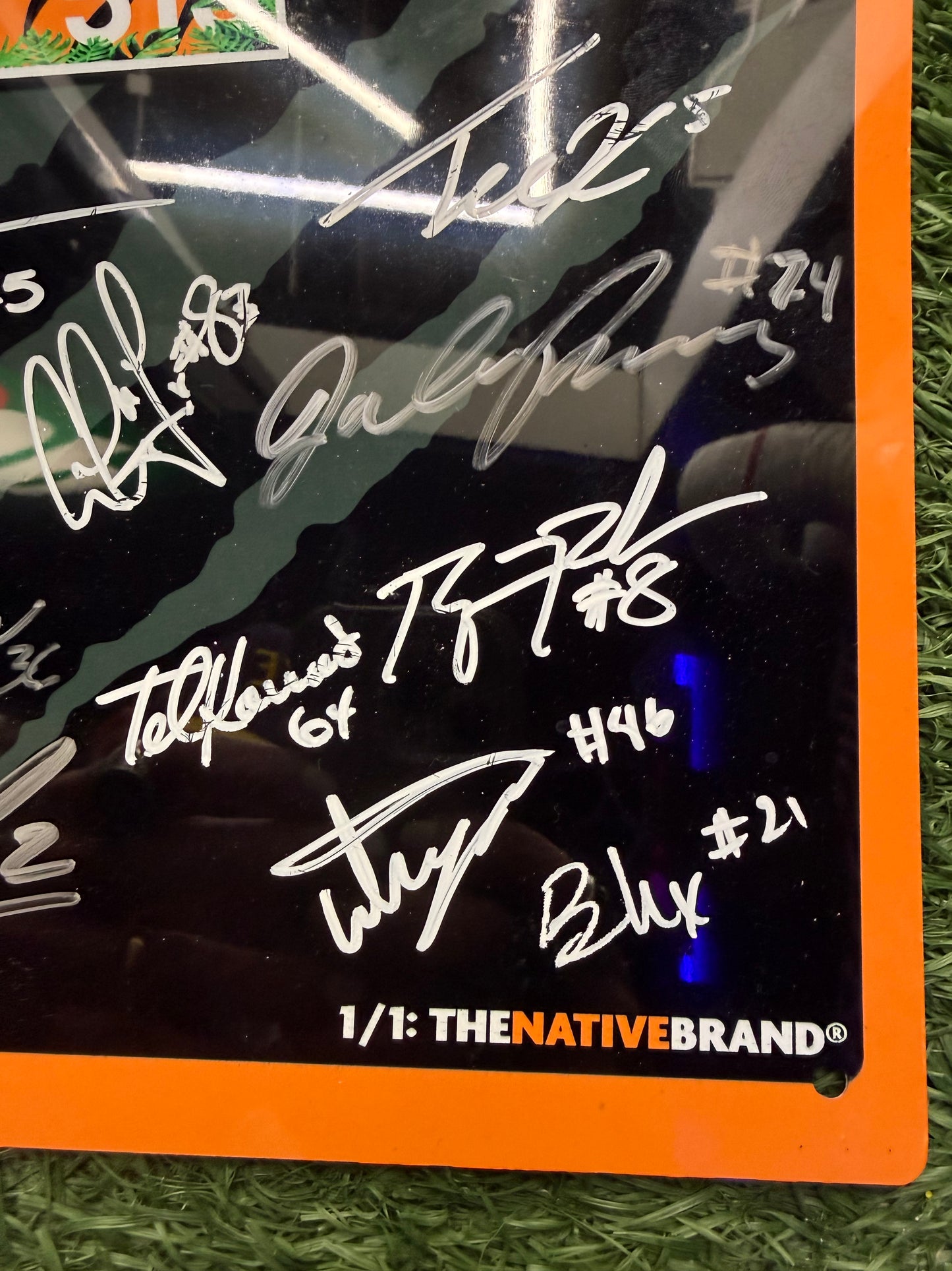 RAFFLE TICKET * 1/1 Bengals Autographed Parking Sign. • 22 autographs!