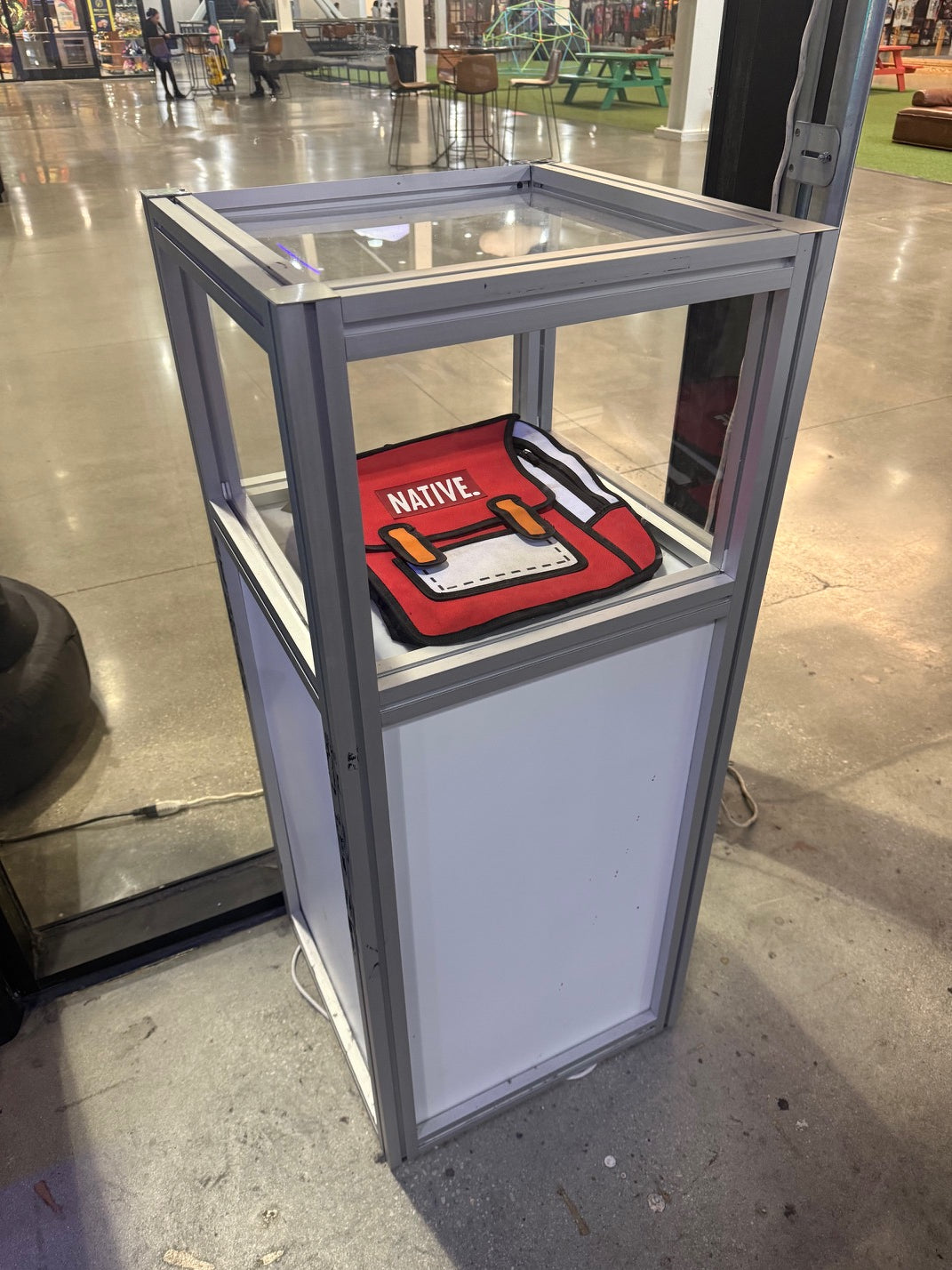 GLASS ENCLOSED DISPLAY CASE