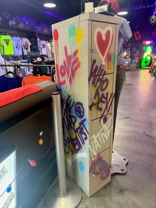 NATIVE GRAFFITI LOCKER (Left display on NativeTV)