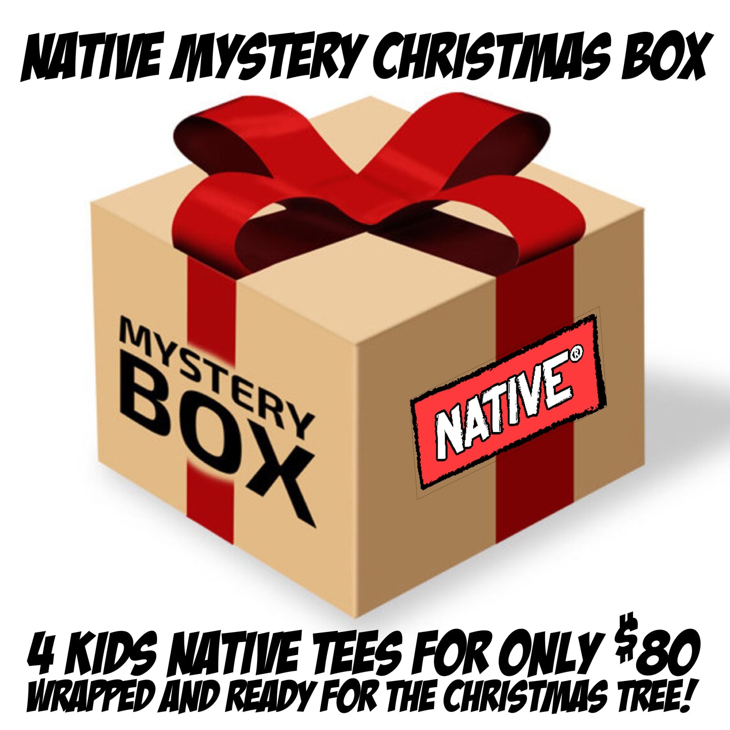 KiDS MYSTERY NATIVE BOX! 4 Shirts for $80